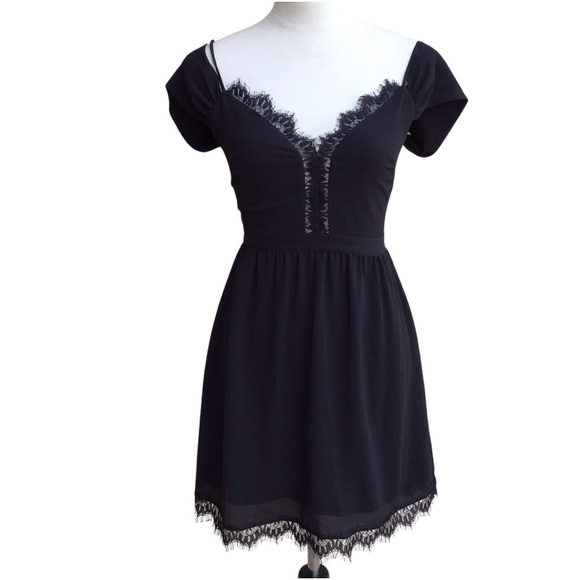 WAYF Black Mini Dress Revolve Nordstrom NEW - Picture 3 of 9